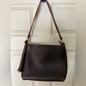 Portland Leather Goods GRIZZLY Bundle Triangle Bag, extra straps,wallet & tassel